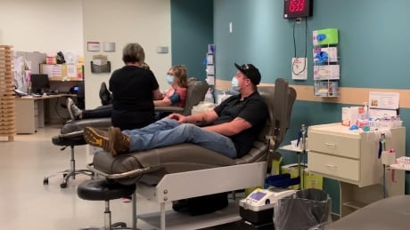 Donors give blood at the Canadian Blood Services clinic on Bayers Rd., Halifax Halifax clinic
