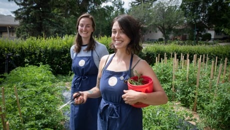 Candace Benson (left) and Miranda Holt co-own and operate City Street Farms in Regina.
City Street Farms
