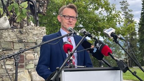 Dr. Brendan Hanley announces that he is taking leave as Yukon's chief medical officer to run as the territory's Liberal candidate in the next federal election, Aug. 10, 2021. Brendan Hanley