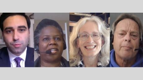 Peter Fragiskatos (Liberal), Dirka Prout (NDP), Mary Ann Hodge (Green) and Marc Emery (PPC) joined CBC London Morning host Rebecca Zandbergen for a live candidate Q&A on Sept. 15, 2021. London North Centre Candidates for the 2021 federal election