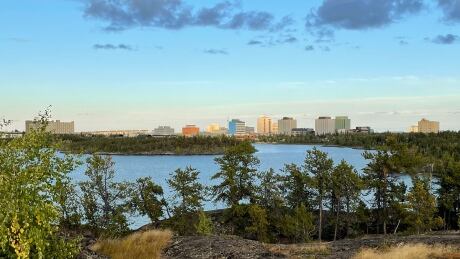 Yellowknife over Frame Lake in September of 2021. Yellowknife