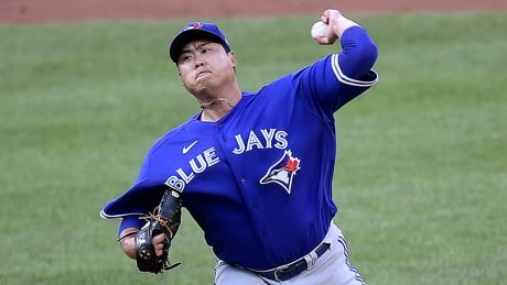 The Blue Jays on Sunday placed starting pitcher Hyun Jin Ryu on the 10-day injured list with neck tightness. He has 13 wins on the season despite some recent struggles. ryu-hyun-jin-210911-1180