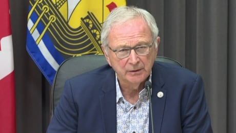 Premier Blaine Higgs addressed the public Monday afternoon. Premier Blaine Higgs, Sept. 20, 2021