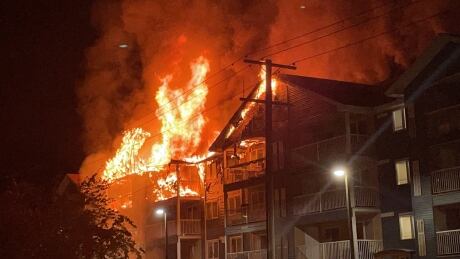 This multi-level building went up in flames shortly before 9 p.m. 1400 Pacific fire in Brandon