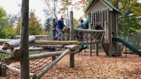 Kids use the new playground on Portapique Loop in Portapique, N.S., on Sunday. portapique playground