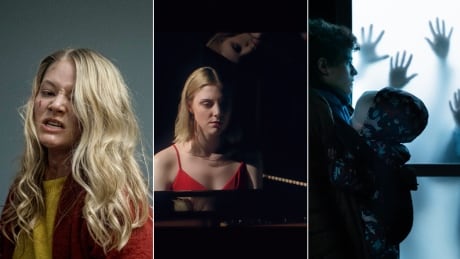 (From left to right) The Retreat, Bloodthirsty, and Brain Freeze are all well reviewed Canadian horror films of 2021 you could stream this Halloween. Retreat Bloodthirsty Brain Freeze Composite