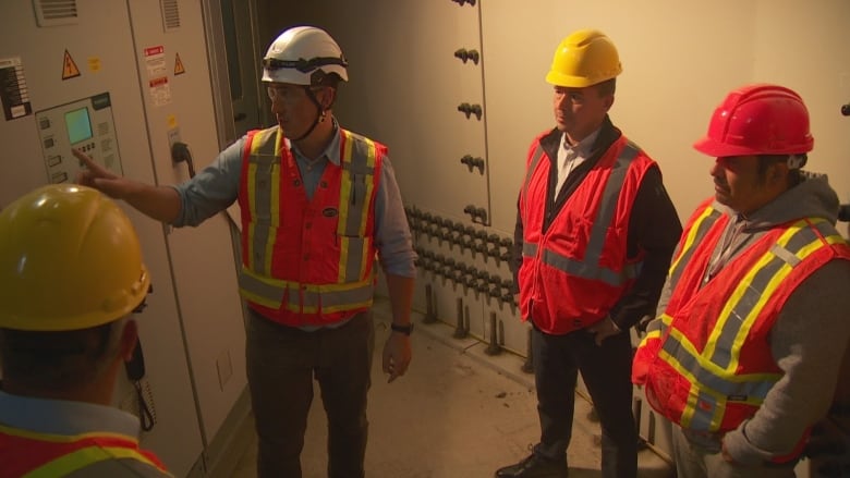 Chief Ross Perley Far Right Gets A Tour Inside One Of The Enercon E27 Wind Turbines On Sept 15