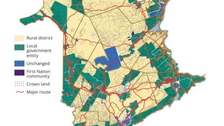 Nb Land Registry Map New Brunswick Reforms Merge Dozens Of Local Governments And Rural Areas |  Cbc News