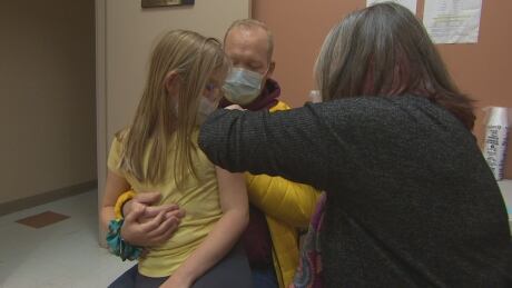 Dr. Janice Fitzgerald administers a COVID-19 vaccine to Ellie Mahoney Thursday afternoon. Kid vaccines Newfoundland and Labrador