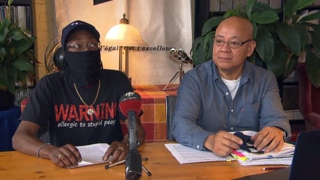 Pradel Content, left, says Laval police racially profiled him and Quebec's police ethics committee has upheld that claim. Fo Niemi, right, says people should always fight for their rights. Fo Niemi