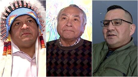 Frog Lake First Nation Chief Greg Desjarlais, former Chief Joe Dion of the Kehewin Cree Nation, and Cold Lake First Nation Chief Roger Marten are all part of an Indigenous group bidding to build a large carbon capture complex in Alberta. Indigenous CCS bid