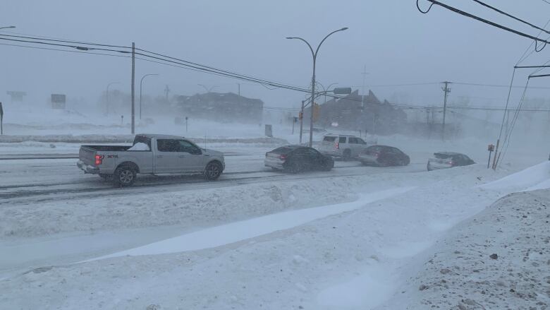 Whiteout Driving Conditions In Charlottetown Due To January 2022 Winter Storm