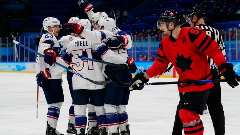 Team USA defeats Canada in men's hockey at Beijing Olympics