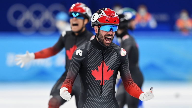 Charles Hamelin strikes short track gold, ties Canadian medal record in final Olympic race; 