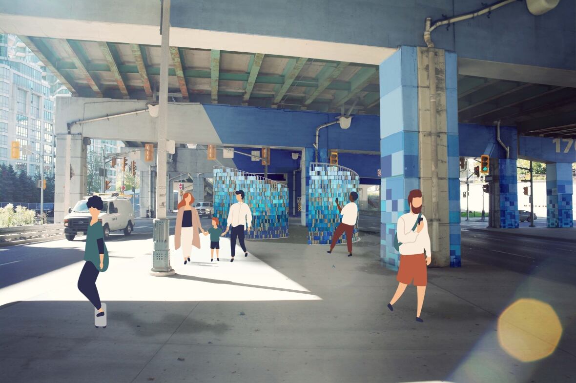 Googly-eyed boom lifts look to break down Gardiner