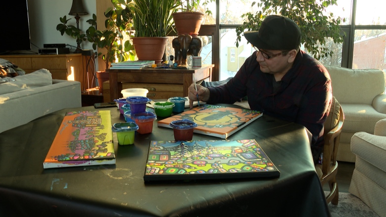 Finding his Dene family brought colour into John Rombough's art; 