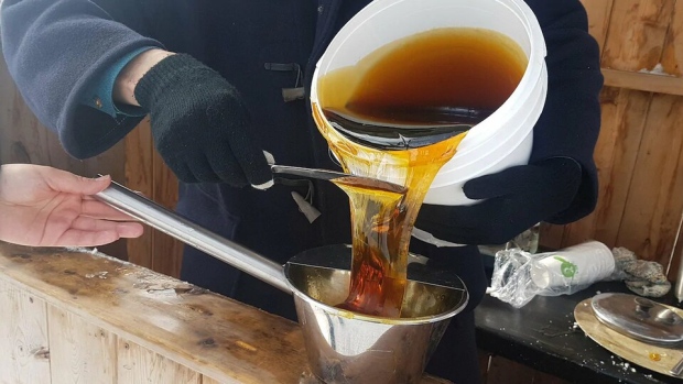Early start to maple sugar season in New Brunswick; Sugar shack owners can now sell their products online year-round\. 