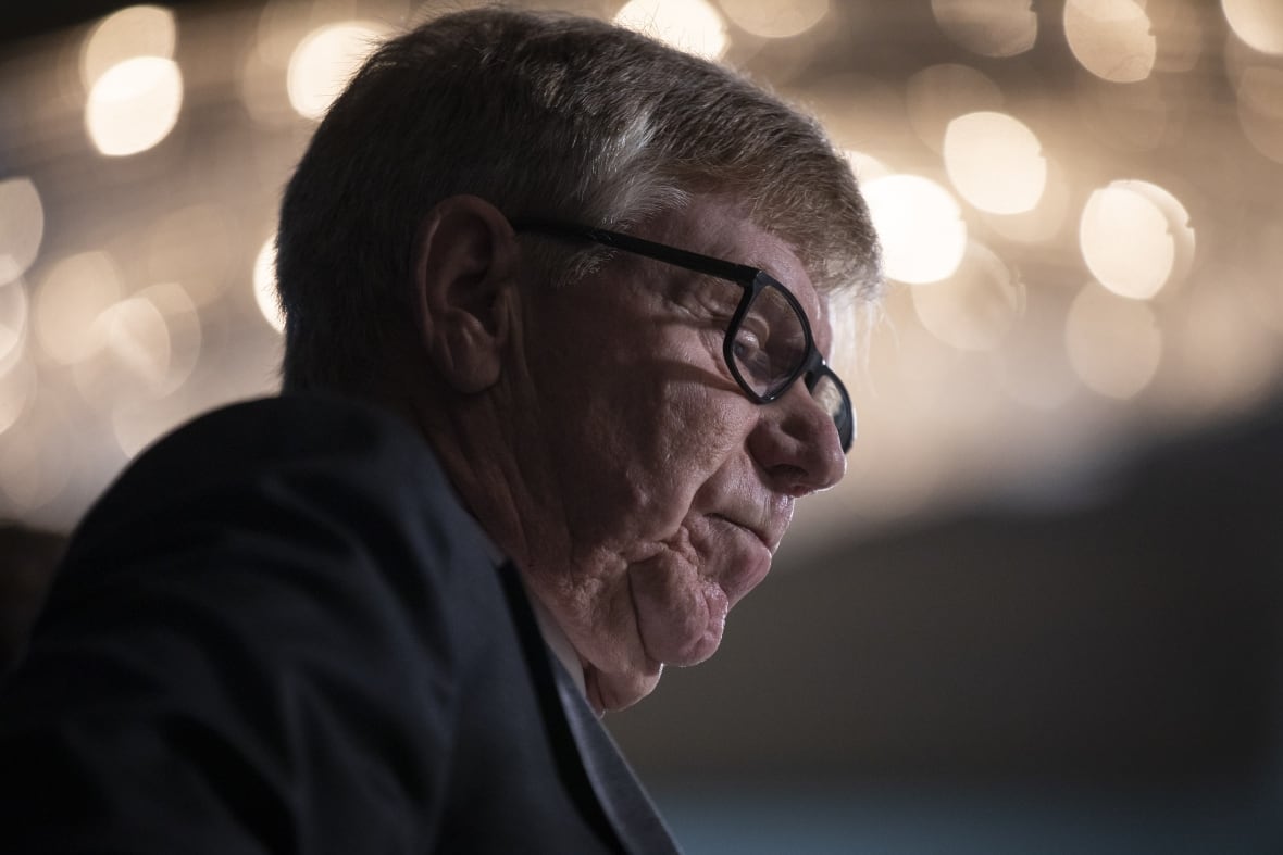 B.C. Supreme Court Justice Austin Cullen speaks to media from Vancouver after the release of the Cullen Commission's report into money laundering in B.C. on Wednesday.
