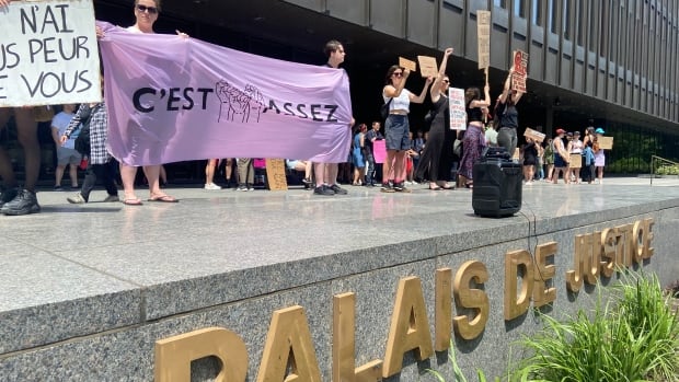 Protestors demand resignation of judge who granted conditional discharge in Quebec sexual assault case