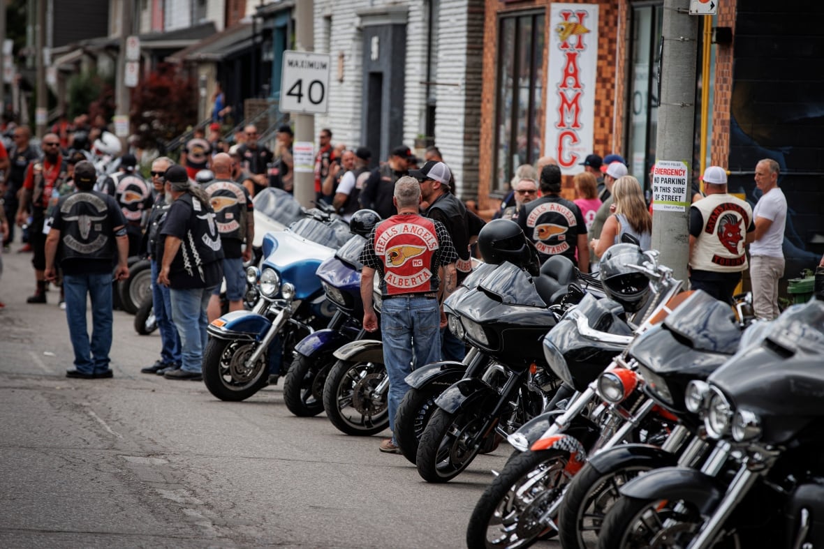 What it looked like as Hells Angels-linked bikers descended