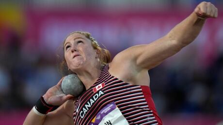 Canada's Sarah Mitton claimed the women's shot put gold medal on Wednesday at the Commonwealth Games at Alexander Stadium in Birmingham, England. Britain Commonwealth Games Athletics