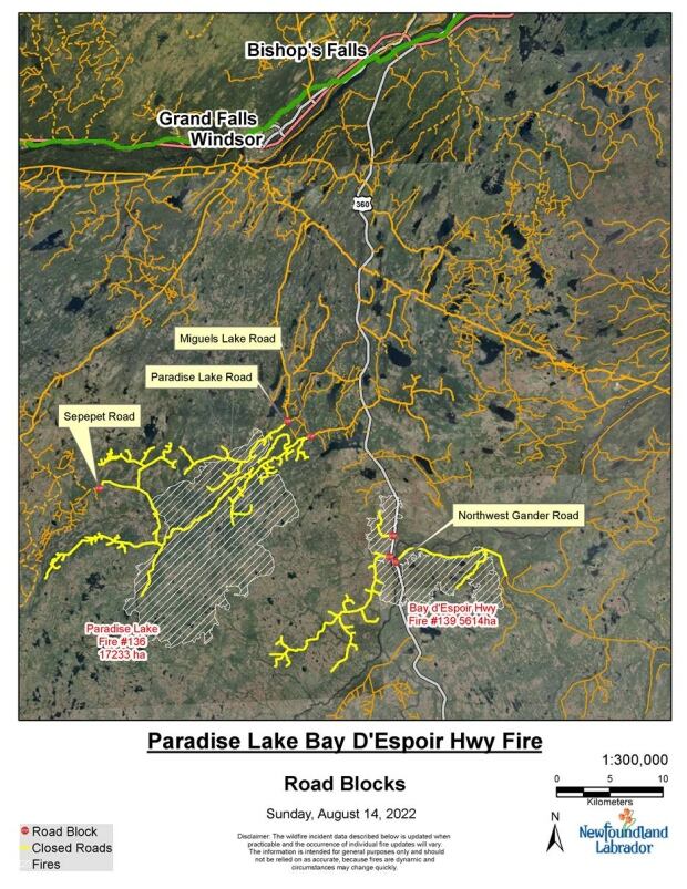 Bay d'Espoir highway fire in central Newfoundland now 20 contained