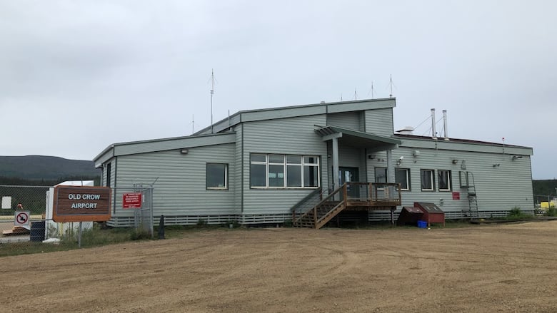 The airport building in Old Crow, Yukon photographed on July 22, 2022.