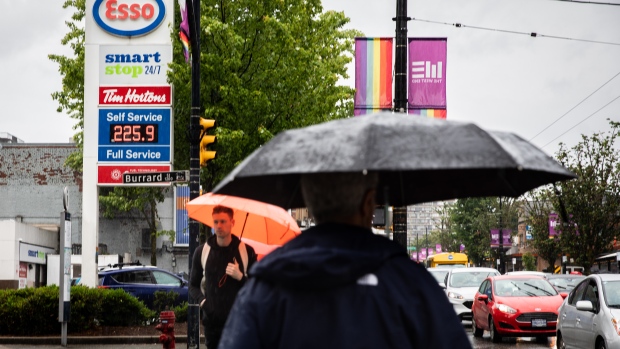 Don't be surprised by the B.C. NDP consumer carbon tax step back; A gas station sign is pictured in Vancouver's West End on June 3, 2022\.