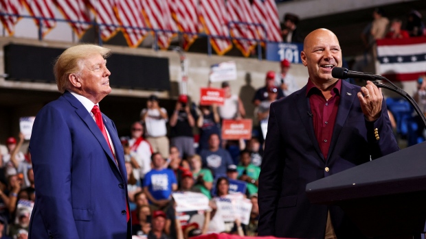 UNB asks Oklahoma court to dismiss lawsuit by alumnus turned Republican senator; Republican Pennsylvania governor candidate Doug Mastriano, seen with Trump at a Sept\. 3 rally, was at the Capitol on Jan\. 6, 2021 and has questioned the 2020 election results\.   