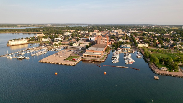 Charlottetown can't afford more urban sprawl, says deputy mayor; Drone shot of Charlottetown, Prince Edward Island in the morning on 21 Aug 2021\.