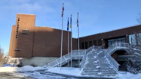 Yellowknife city hall stairs