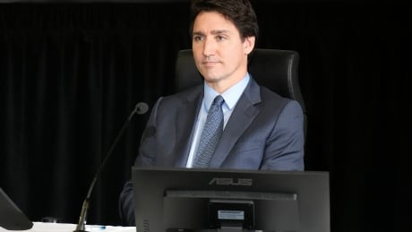 Prime Minister Justin Trudeau appears as a witness at the Public Order Emergency Commission in Ottawa, Friday, Nov. 25, 2022. Emergencies-Act 20221125