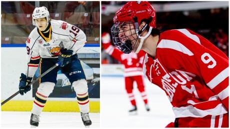 Zach Dean, left, and Ryan Greene have a shot at representing Canada this Christmas at the World Junior Hockey Championship, played in Halifax and Moncton. zach dean ryan greene