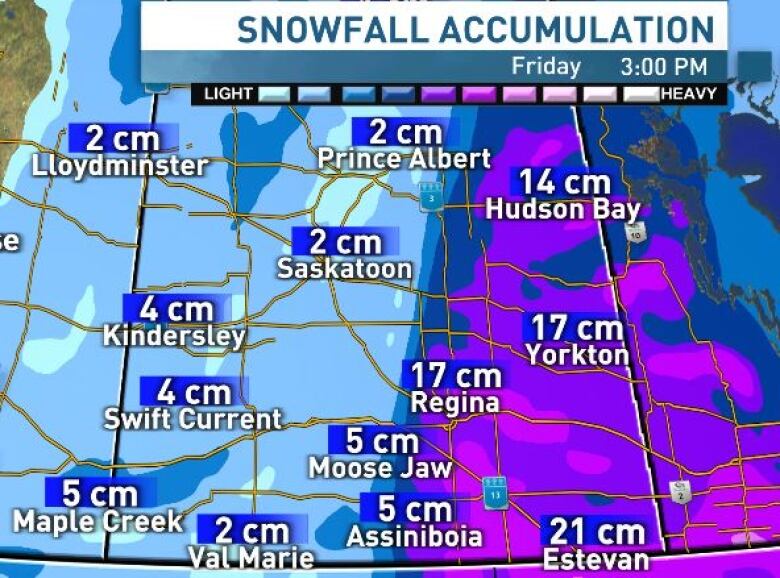 Southeast Saskatchewan braces for snowstorm coming up from the U.S
