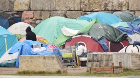 Kitchener homeless encampment Victoria and Weber streets