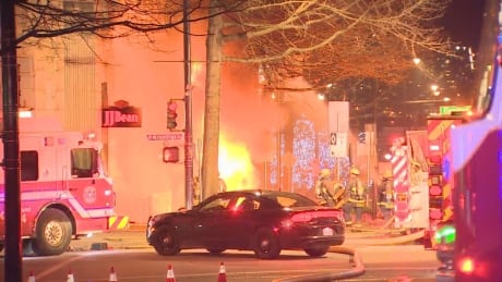 Explosion and fire downtown Vancouver Feb. 24