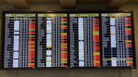 Pearson flight status board