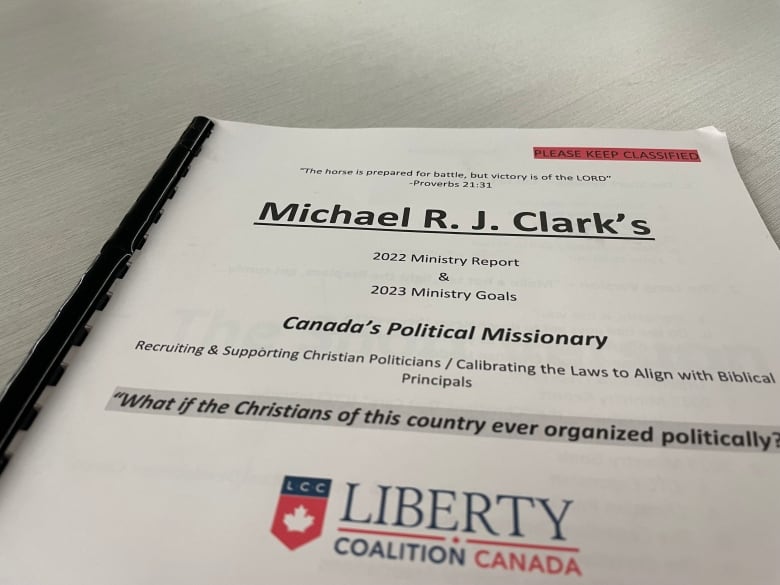 In a document marked "classified" that was obtained by CBC News, the group says its ultimate goal is "the most powerful political disruption in Canadian history."