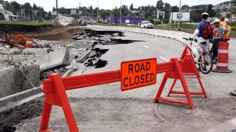 Road flooding in Alberta