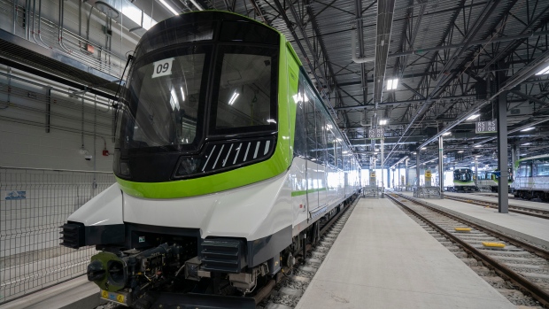 Canada's top pensions have trillions in assets. Should they do more to fuel the energy transition?; The REM facilities in Brossard, Que\., on a media visit on April 21, 2023\.  
