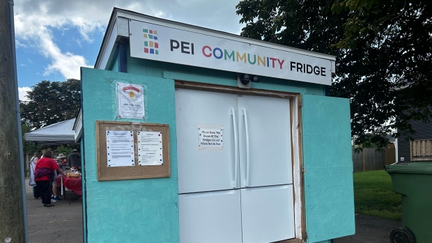 Charlottetown planning board tells council it shouldn't let community fridge stay where it is; Organizers marked the second anniversary of the P\.E\.I\. Community Fridge in Charlottetown on Sunday\. \(Tony Davis/CBC\) 