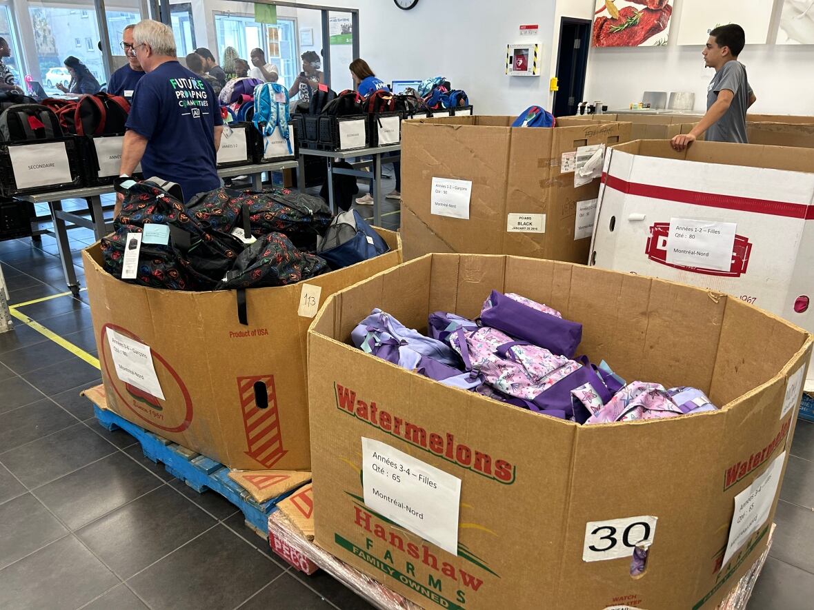 'This helps a great deal' Montreal kids get free backpacks, school