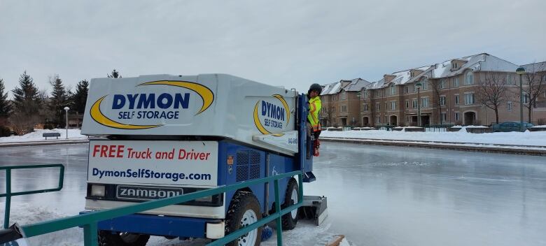 Rink of Dreams Zamboni driver Haile Tecklehaimanot. 