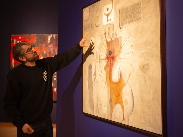 Sultan Sooud Al-Qassemi, collector and the founder of Barjeel Art Foundation, while commenting on Ibrahim El-Salahi’s, a Sudanese artist, “The Last Sound” painting. 