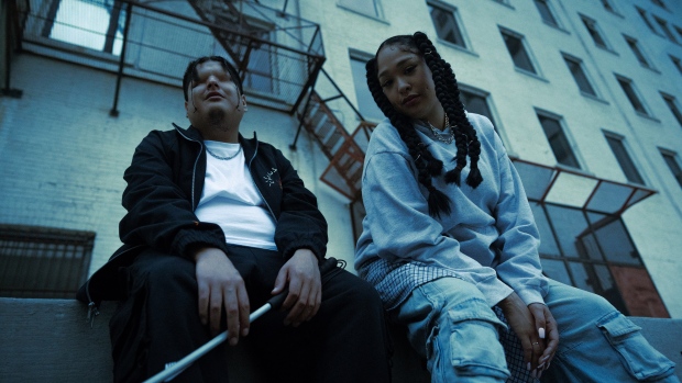 Indigenous raw talent join forces in new music; Mattmac, left, Mariame, right, met for the first time when shooting the music video for 'Find My Love' in Winnipeg\. 