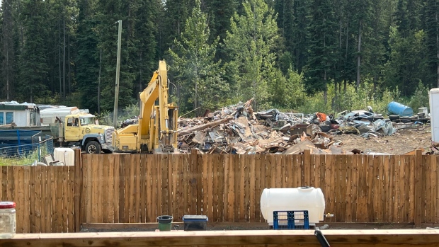 Neighbour frustrated by years-long project to clean up Whitehorse property; Heavy equipment and debris are visible on a longstanding contaminated site on Lodgepole Lane, near the Porter Creek neighbourhood in Whitehorse\.