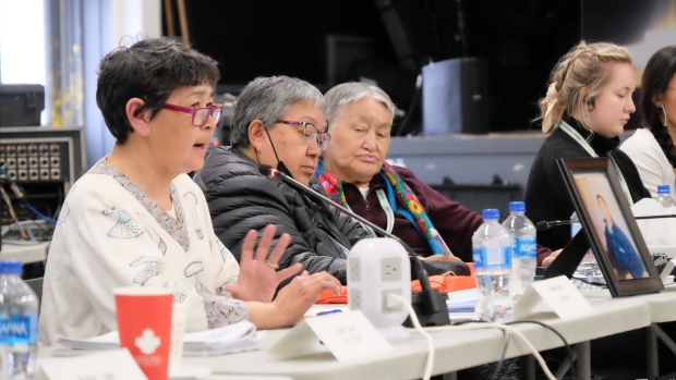Nunavut communities look to future as Meliadine mine extension hearings wrap up; The Nunavut Impact Review Board holds public hearings in Rankin Inlet, Nunavut, into Agnico Eagle's proposed expansion of its Meliadine gold mine\. Bernadette Dean speaks during the community roundtable portion of the hearing on Tuesday, Sept\. 19, 2023\.