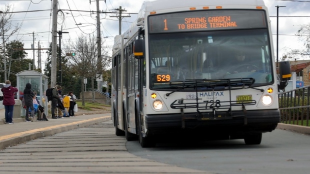 Halifax Transit adds and cuts routes, looks to raise fares in September; The Halifax Transit Route 1 bus departs Mumford Terminal on the afternoon of October 14, 2023