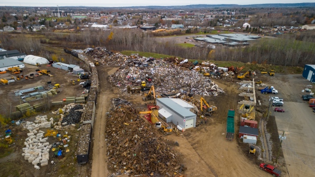 AIM goes to court over scrapyard compliance orders in 3 N.B. cities; The American Iron and Metal scrapyard in Moncton, N\.B\., on Nov\. 14, 2023\.
