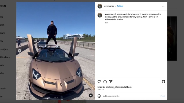 Man alleged to be behind high-interest mortgage scam living large on social media; A photo of Anas Ayyoub from his Instagram page\.